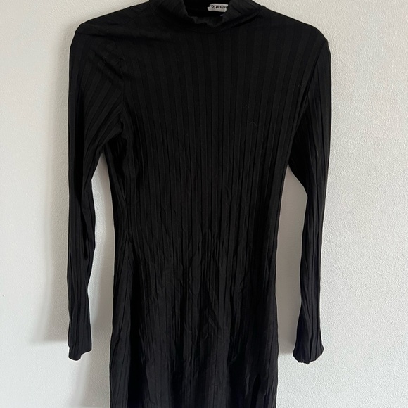 Reformation Libra Rib Knit Minidress In Black Size L - Picture 7 of 7